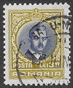 Romania. 1930 King Carol II, 1893-1953. 30L. Cat 394. Cancelled