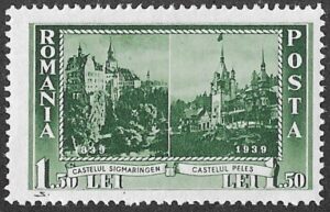 Romania. 1939 The 100th Anniversary of the Birth of King Carol I. Sigmaringen Castle. 1.50l. MH. Cat Mi572