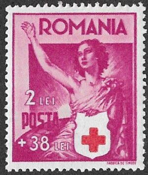 Romania. 1941 Red Cross. 2+38L. MNH. Cat Mi697