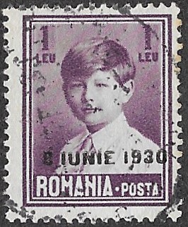 Romania. 1930 The King Carol`s Accession to the Throne. 1L. Cat 372. Cancelled