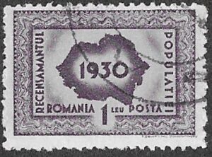 Romania. 1930 Census. 1L. Cat 401. Cancelled