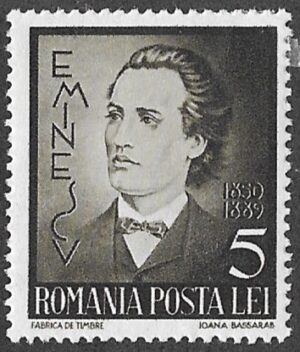 Romania. 1939 The 50th Anniversary of the Death of Mihail Eminescu, 1850-1889. 5l. MH. Cat Mi596