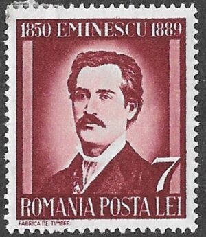 Romania. 1939 The 50th Anniversary of the Death of Mihail Eminescu, 1850-1889. 7l. MH. Cat Mi597