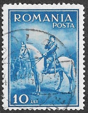 Romania. 1932 King Carol II on the Horse. 10L. Cat 443. Cancelled