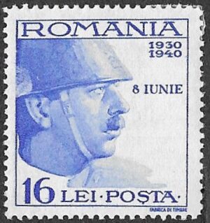 Romania. 1940 The 10th Anniversary of Carol´s Ascension to the Throne. 16l. MH. Cat Mi629