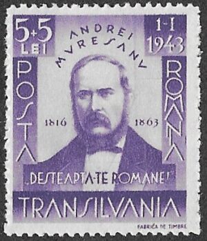 Romania. 1942 Andrei Muresanu. 5+5L. MNH. Cat Mi755