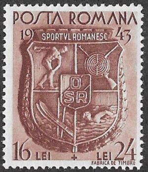 Romania. 1943 Sport Week. 16+24L. MNH. Cat Mi776