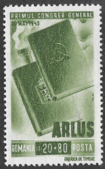 Romania. 1945 The First Congress of the Romanian Society for Friendship with the Soviet Union ARLUS. 20+80L. MNH. Cat Mi855