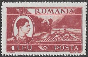 Romania. 1947 King Michael I and Landmarks. Timber-rafting. 1L. MNH. Cat Mi1067