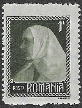 Romania. 1922 Coronation of the King. Queen Maria (1875-1938) as a nurse. 1L. MNH. Cat Mi289