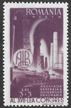 Romania. 1947 Congress of The General Association of Engineers in Romania. 3+3L. MNH. Cat Mi1080