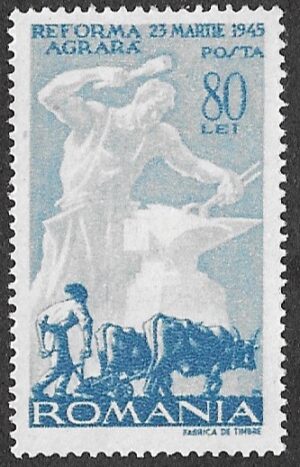 Romania. 1946 Agrarian Reform. 80L. MNH. Cat Mi974