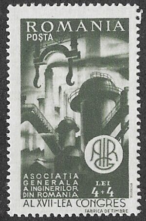 Romania. 1947 Congress of The General Association of Engineers in Romania. 4+4L. MNH. Cat Mi1081