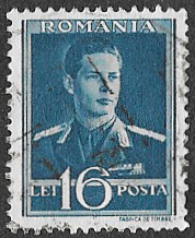 Romania. 1944 -1945 King Michael I. 16L. Cancelled. Cat Mi812