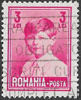 Romania. 1928 King Mihai. 3L. Cancelled. Cat Mi325