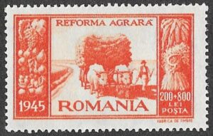 Romania. 1946 Agrarian Reform. 200 + 800L. MNH. Cat Mi977