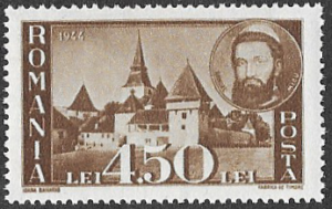 Romania. 1945 Paintings of Transylvania. Inocentju Micu Clain (1692-1768). 4.50L. MNH. Cat Mi838