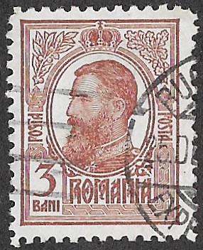 Romania. 1909 -1914 King Karl I. 3B. Cancelled. Cat Mi221