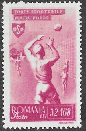 Romania. 1945 Sports. Volleyball. 32+168L. MNH. Cat Mi877