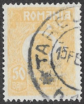 Romania. 1920 -1927 King Ferdinand I. 50B. Cancelled. Cat Mi270 Type 1