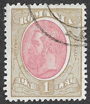 Romania. 1894 -1898 King Karl I. 1L. Watermarked. Cancelled. Cat Mi108