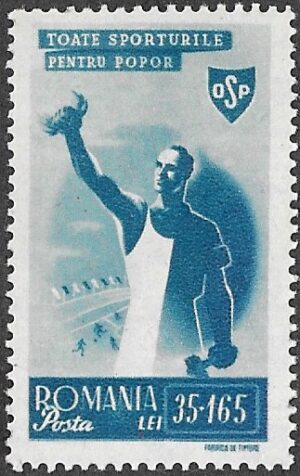 Romania. 1945 Sports. Worker´s sport. 35+165L. MNH. Cat Mi878