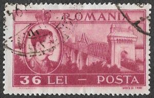 Romania. 1947 King Michael I and Landmarks. 36L. Cancelled. Cat Mi1076