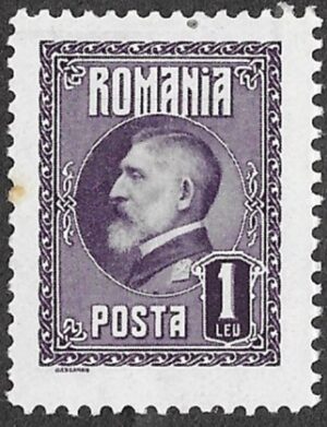 Romania. 1926 The 60th Anniversary of the Birth of King Ferdinand I. 1L. MNH. Cat Mi296