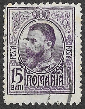 Romania. 1908 King Karl I. 15B. Cancelled. Cat Mi214