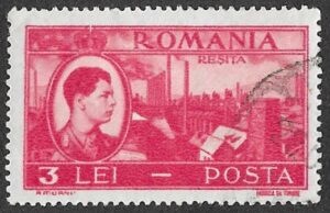 Romania. 1947 King Michael I and Landmarks. Industrie. 3L. Cancelled. Cat Mi1069