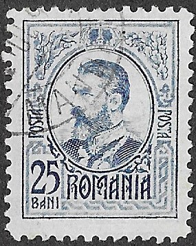 Romania. 1908 King Karl I. 25B. Cancelled. Cat Mi215