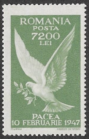 Romania. 1947 Peace. 7200L. MNH. Cat Mi1027