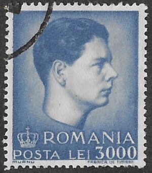 Romania. 1947 King Michael I. 3000L. Cancelled. Cat Mi1028