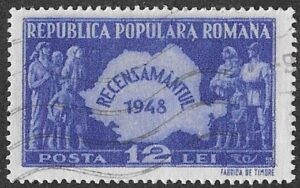 Romania. 1948 National Census. 12L. MNH. Cat Mi1093