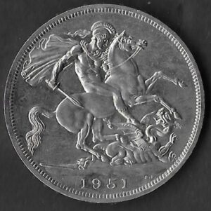 United Kingdom. 1951. 5 Shillings - George VI Festival of Britain. Copper-nickel. 28.25g. KM 880. Rar. ind. 9