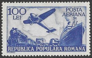 Romania. 1948 Science and Transportation. Airpost. 100L. MNH. Cat Mi1164