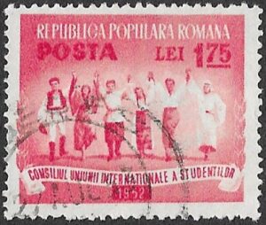 Romania. 1952 Congress of the International Student Union. 1.75L. Cancelled. Cat Mi1407