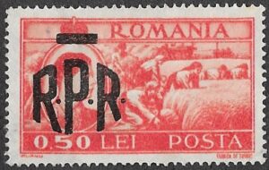 Romania. 1948 King Michael I and Landmarks Stamps of 1947 Overprinted "RPR". 0.50L. Cancelled. Cat Mi1106