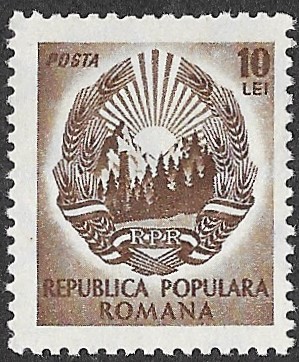 Romania. 1950 Coat of Arms. 10L. MNH. Cat Mi1219