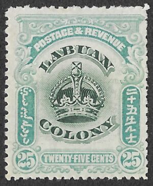 Labuan. 1902-1903 Crown. 25c. MH. SG118