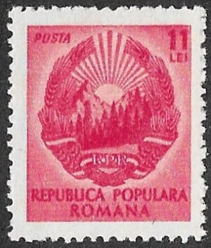 Romania. 1950 Coat of Arms. 11L. MNH. Cat Mi1220