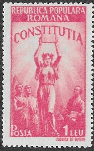 Romania. 1948 New Constitution. 1L. MNH. Cat Mi1118