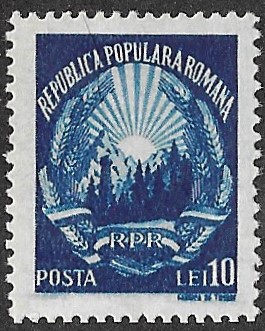 Romania. 1949 Coat of Arms. 10L. MNH. Cat Mi1186