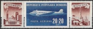 Romania. 1948 The 2nd Congress of the Romanian Society for Friendship with the Soviet Union ARLUS. AirPost. 20+20L. MNH. Cat Mi1161