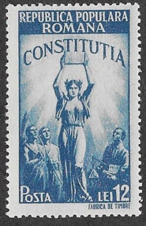 Romania. 1948 New Constitution. 12L. MNH. Cat Mi1120