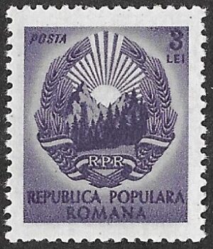 Romania. 1950 Coat of Arms. 3L. MNH. Cat Mi1213