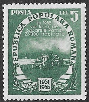 Romania. 1951 -1952 Five Year Plan. 5L. MH. Cat Mi1280