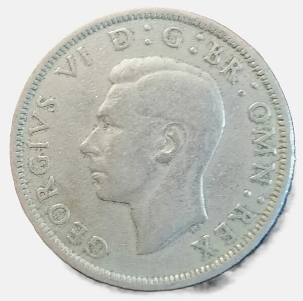 United Kingdom. 1948. ½ Crown - George VI 2nd type; with 'IND:IMP'. Copper-Nickel. VF. 13.98g. KM866. C035. RI.5