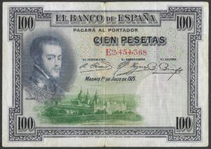 Spain 1925. 100 Pesetas. VF. Cat P69. Rar.ind.12