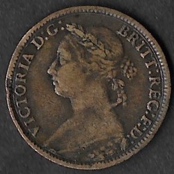 United Kingdom. 1886. 1 Farthing - Victoria 2nd portrait; 2nd type. Bronze. VG. 2.73g. KM 753. C008. Rar. ind. 6